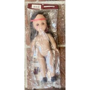 Fibre Craft Plastic Native American Indian Doll 13" Crafting Hobby #3045 NIB VTG